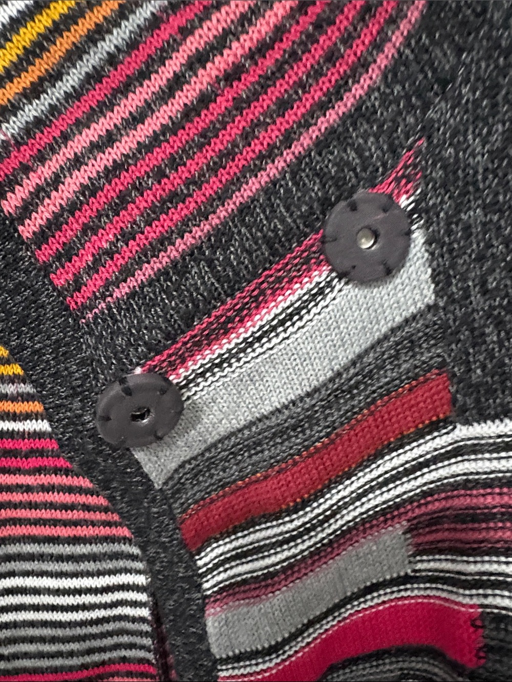 Nic & Zoe Multicolour Stripe Open-Front Sweater - Picture 6 of 9